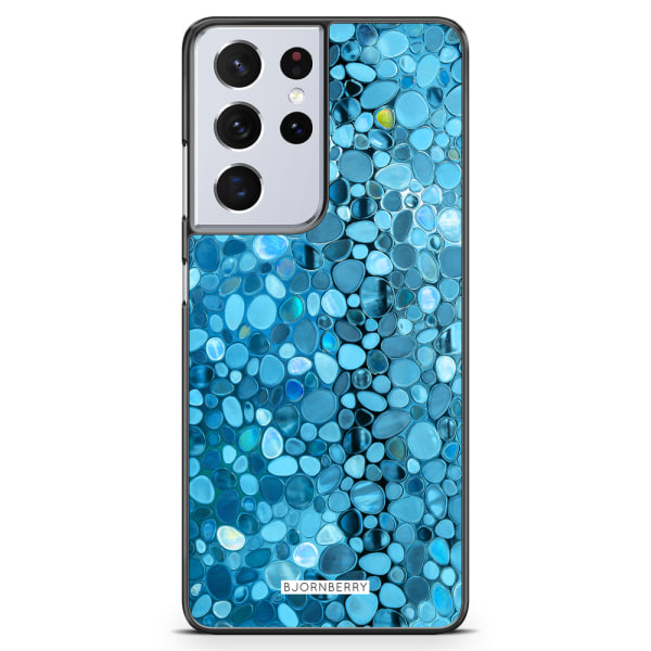 Bjornberry Skal Samsung Galaxy S21 Ultra - Stained Glass Blå