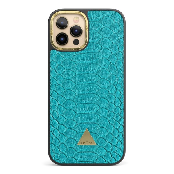 Naive iPhone 12 Pro Skal - Turquoise Snake