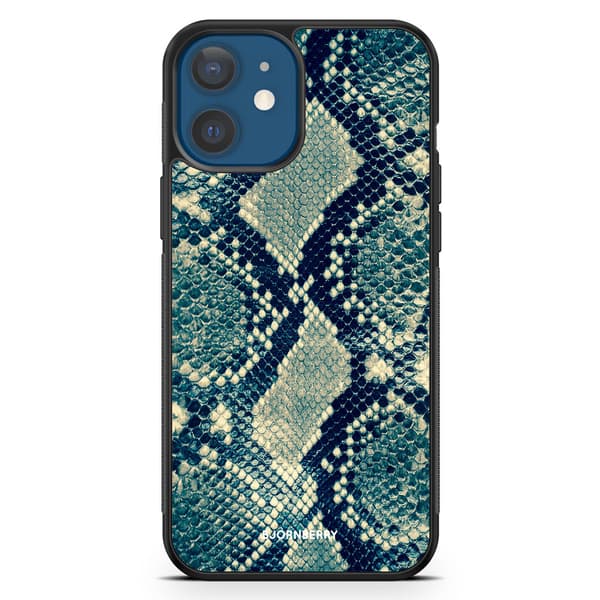 Bjornberry Hårdskal iPhone 12 Mini - Blå Ormskinn