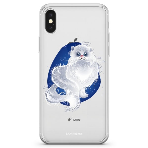 Bjornberry Skal Hybrid iPhone X / XS - Vit Katt