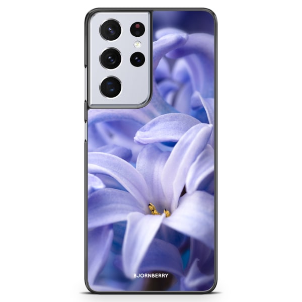 Bjornberry Skal Samsung Galaxy S21 Ultra - Blå blomma