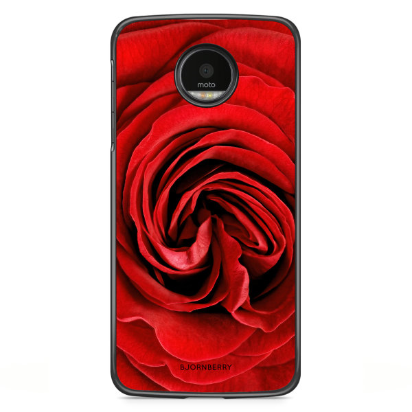 Bjornberry Skal Motorola Moto G5S Plus - Röd Ros