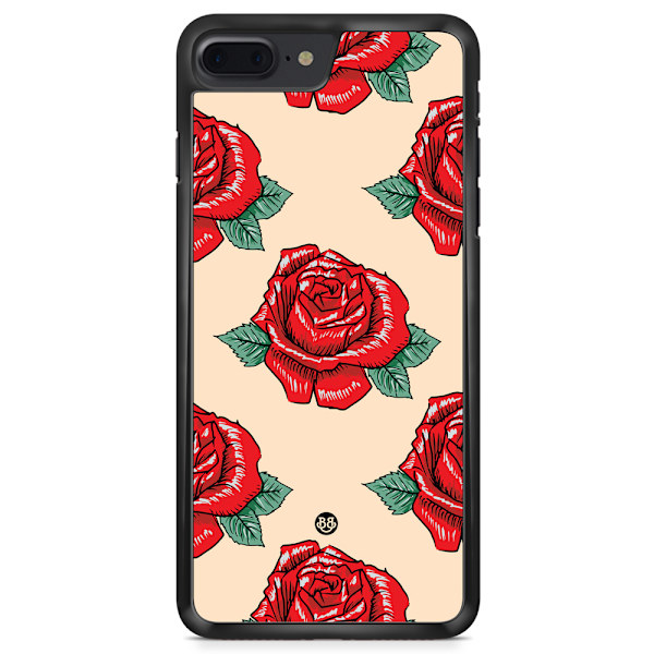 Bjornberry Skal iPhone 8 Plus - Rosor Mönster