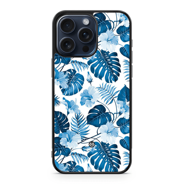 Bjornberry Skal iPhone 15 Pro Max - Blå Blommor