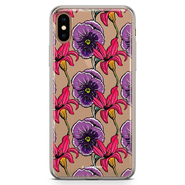 Bjornberry Hybrid Skal iPhone Xs Max  - Blommor