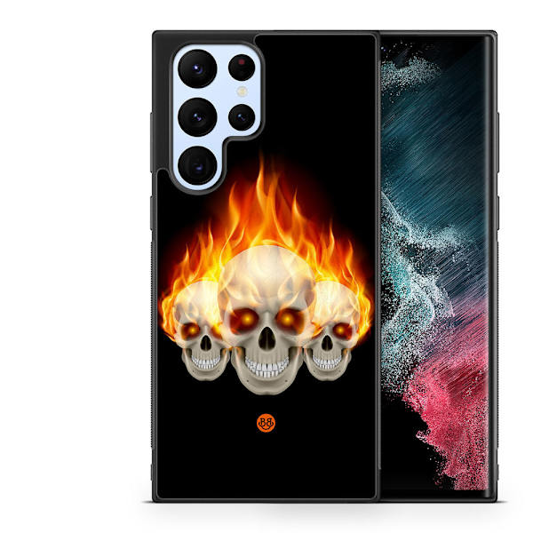 Bjornberry Skal Samsung Galaxy S23 Ultra -Flames Dödskallar