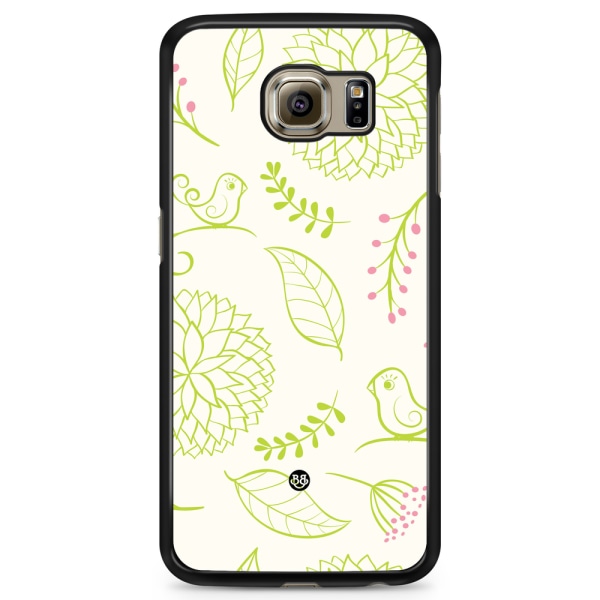 Bjornberry Skal Samsung Galaxy S6 Edge - Blomster Grön