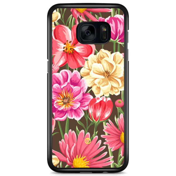 Bjornberry Skal Samsung Galaxy S7 Edge - Sömlösa Blommor