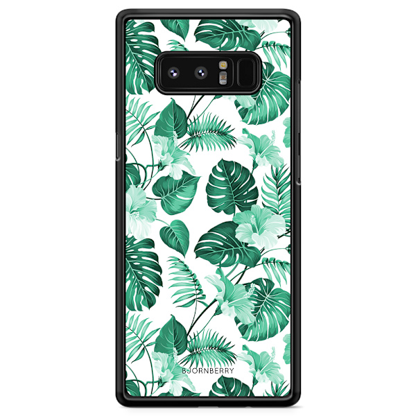 Bjornberry Skal Samsung Galaxy Note 8 - Blommor Turkos