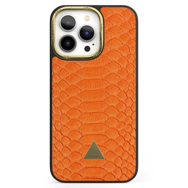 Naive iPhone 13 Pro Skal - Orange Snake