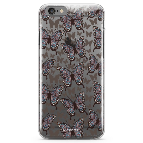 Bjornberry iPhone 6/6s TPU Skal - Färgglada Fjärilar