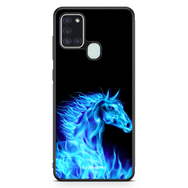 Bjornberry Skal Samsung Galaxy A21s - Flames Horse Blå