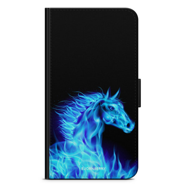 Bjornberry Plånboksfodral iPhone 13 - Flames Horse Blå