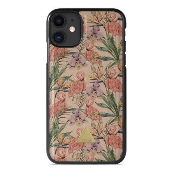 Naive iPhone 11 Skal - Flamingos & Flowers