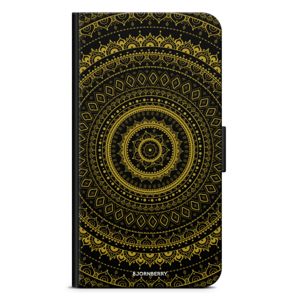 Bjornberry Xiaomi Redmi 9T Fodral - Svart Guld Mandala