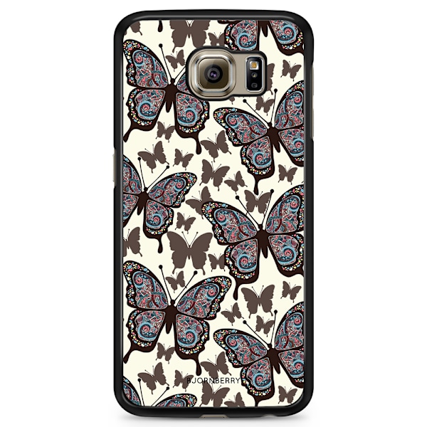 Bjornberry Skal Samsung Galaxy S6 Edge - Färgglada Fjärilar