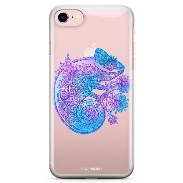 Bjornberry iPhone 7 TPU Skal - Mandala Kameleont