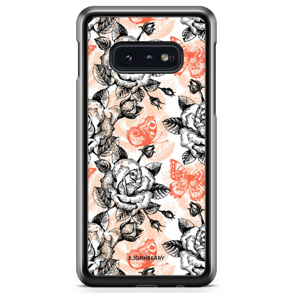 Bjornberry Skal Samsung Galaxy S10e - Fjärilar & Rosor