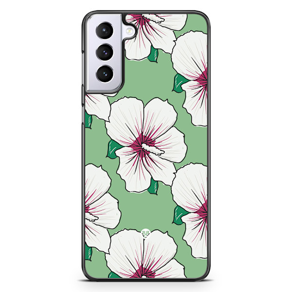 Bjornberry Skal Samsung Galaxy S21 Plus - Gräddvita Blommor