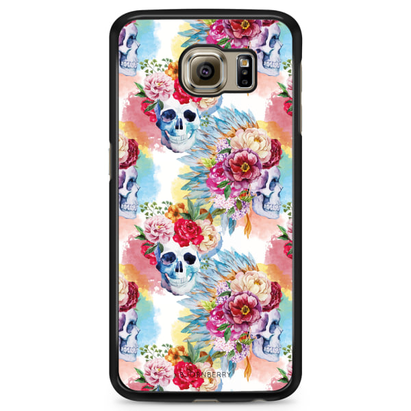 Bjornberry Skal Samsung Galaxy S6 Edge+ - Dödskallar & Blommor