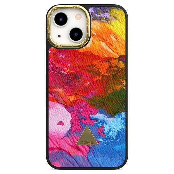 Naive iPhone 13 Mini Skal - Rainbow Ink