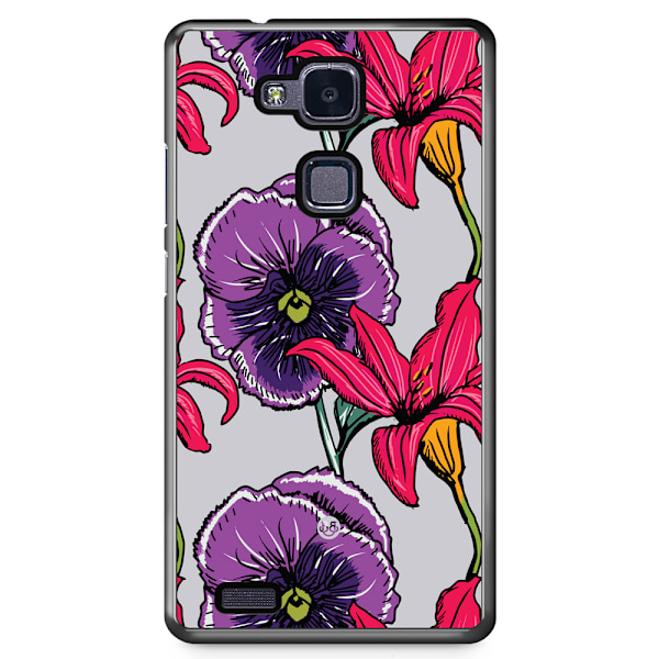 Bjornberry Skal Huawei Honor 5X - Lila/Cerise Blomster