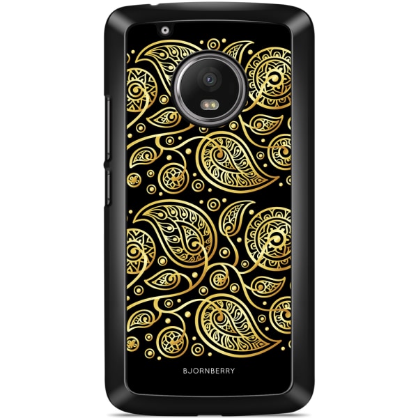 Bjornberry Skal Motorola/Lenovo Moto G5 - Guld Blommor