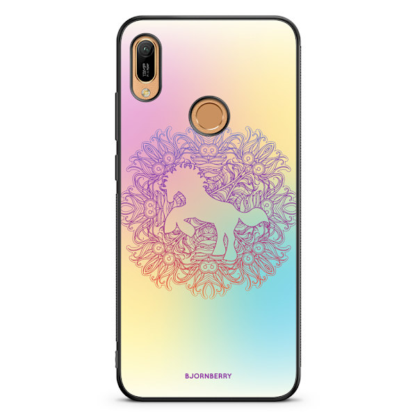 Bjornberry Skal Huawei Y6 2019 - Regnbågsenhörning
