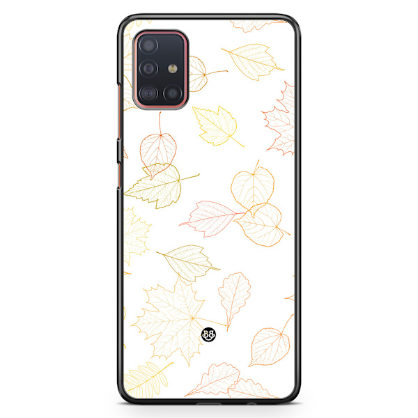 Bjornberry Skal Samsung Galaxy A51 - Vit med Löv