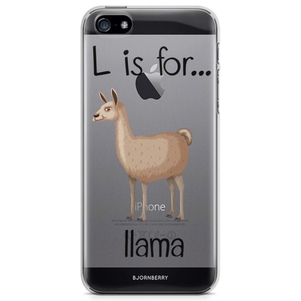 Bjornberry iPhone 5/5S/SE TPU Skal - L is for Lama