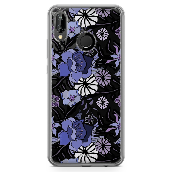 Bjornberry Hybrid Skal Huawei P20 Lite - Lila Blommor
