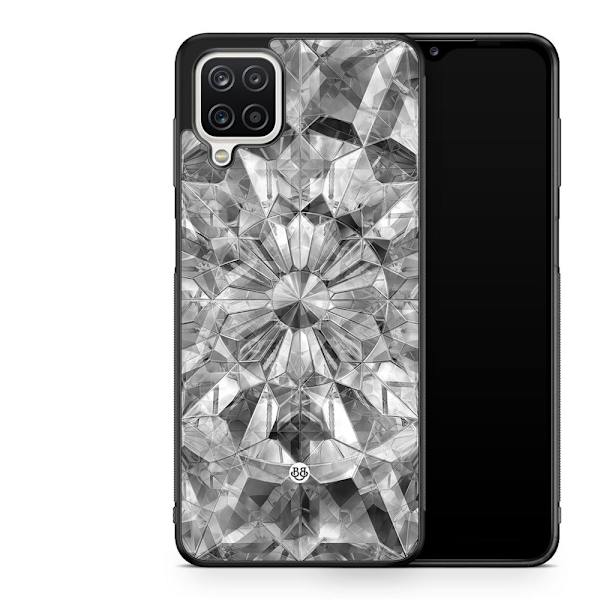 Bjornberry Skal Samsung Galaxy A12 -Grå Kristaller