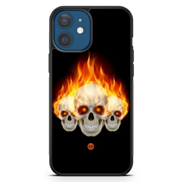 Bjornberry Hårdskal iPhone 12 Mini - Flames Dödskallar