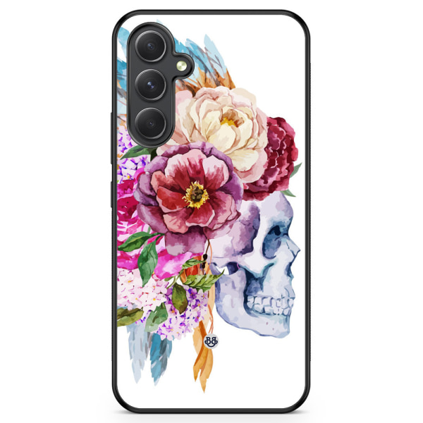 Bjornberry Skal Samsung Galaxy A54 5G -Dödskalle Blommor