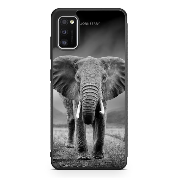 Bjornberry Skal Samsung Galaxy A41 - Svart/Vit Elefant