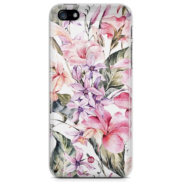 Bjornberry iPhone 5/5S/SE TPU Skal - Vattenfärg Blommor