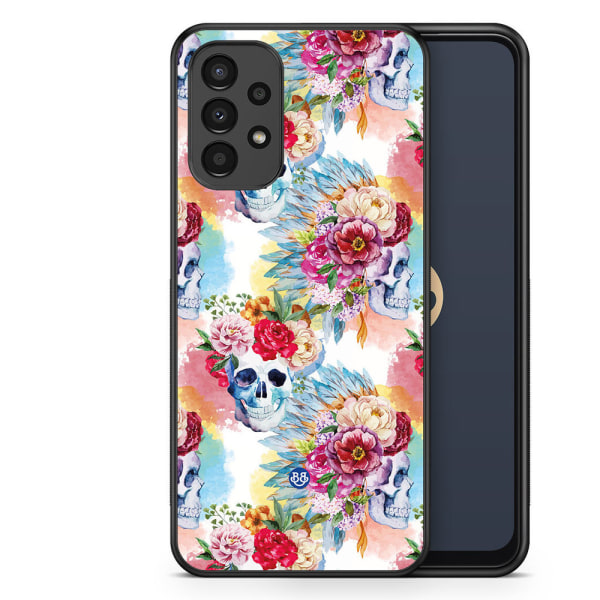 Bjornberry Skal Samsung Galaxy A13 - Dödskallar & Blommor