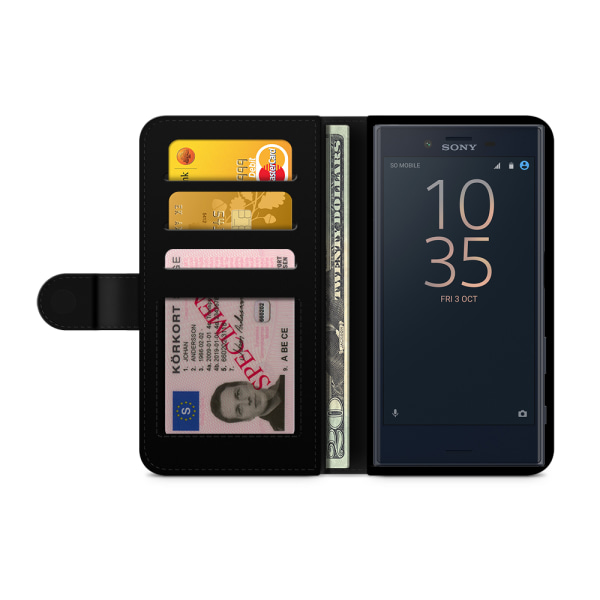 Bjornberry Fodral Sony Xperia X Compact - Lila Blommor