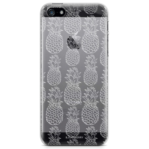 Bjornberry iPhone 5/5S/SE TPU Skal - Vit Ananas