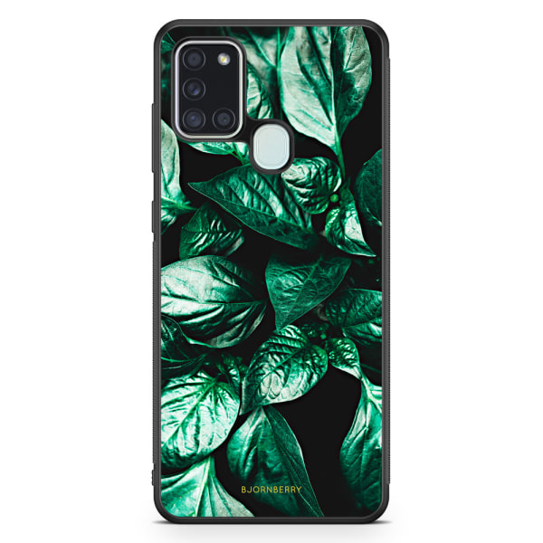 Bjornberry Skal Samsung Galaxy A21s - Gröna Löv