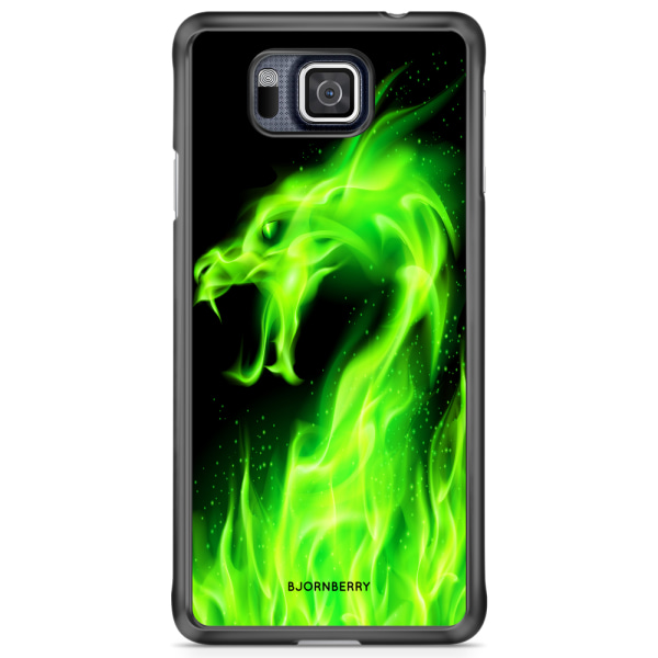 Bjornberry Skal Samsung Galaxy Alpha - Grön Flames Dragon