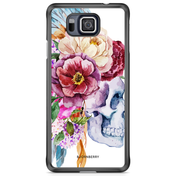 Bjornberry Skal Samsung Galaxy Alpha - Dödskalle Blommor