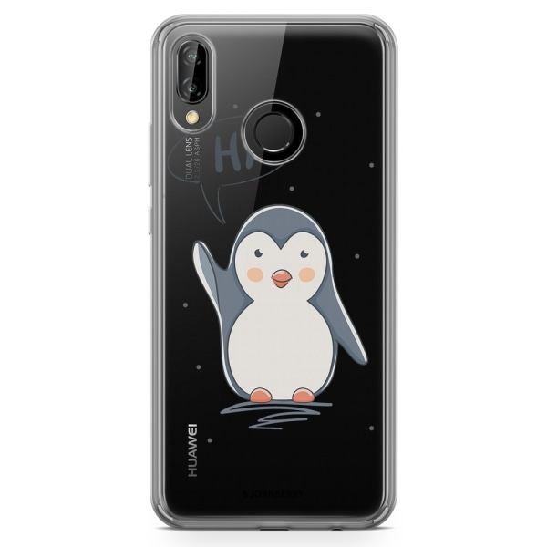 Bjornberry Hybrid Skal Huawei P20 Lite - Söt Pingvin