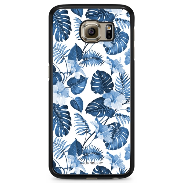 Bjornberry Skal Samsung Galaxy S6 Edge - Blå Blommor