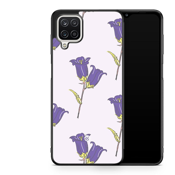 Bjornberry Skal Samsung Galaxy A12 -Vilda Lila Blommor