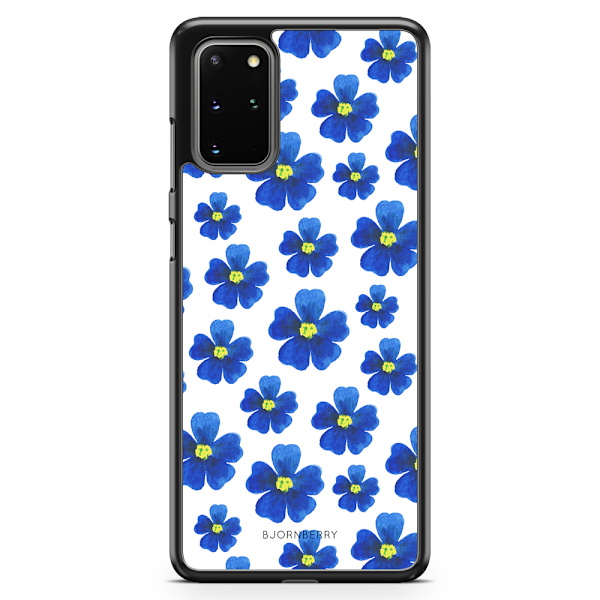 Bjornberry Skal Samsung Galaxy S20 Plus - Blå Blommor