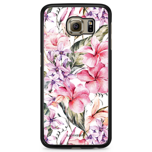 Bjornberry Skal Samsung Galaxy S6 Edge - Vattenfärg Blommor