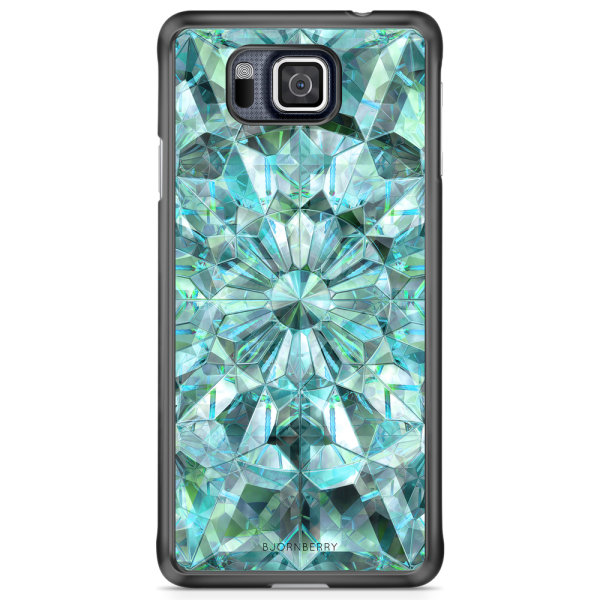 Bjornberry Skal Samsung Galaxy Alpha - Gröna Kristaller