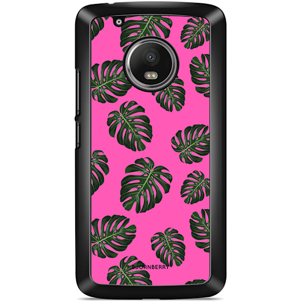 Bjornberry Skal Moto G5 Plus - Monstera Rosa