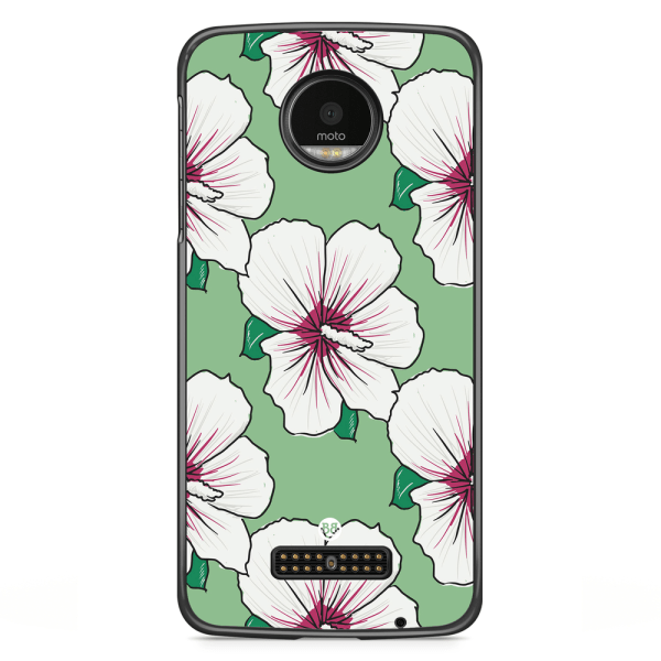 Bjornberry Skal Motorola Moto Z - Gräddvita Blommor